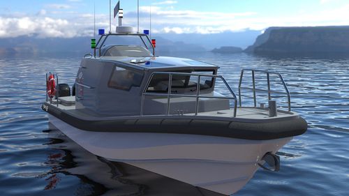 Профессиональный катер катер береговой охраны - TEN - Stem Marine - c подвесным мотором / стеклопластик / надувная лодка с полужестким корпусом