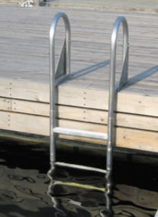 Лестница для понтона - HOWELL™ GALVALUME™ FLIP-UP - Dock Edge - складная / для купания / из алюминия