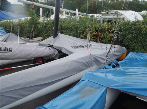 Защитный чехол для спортивного многокорпусного судна - TACINAPH10 - Forward Sailing - для кожуха / серый / F18
