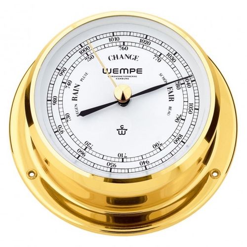 Аналоговый барометр - CW070005 - Gerhard D. WEMPE KG Division Chronometerwerke - из латуни / белый