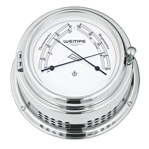 Аналоговый барометр - CW360003 - Gerhard D. WEMPE KG Division Chronometerwerke - из латуни / из хрома / белый