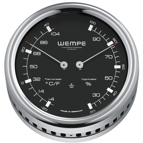 Аналоговый термометр - CW250009 - Gerhard D. WEMPE KG Division Chronometerwerke - гигрометр / из нержавеющей стали / °C