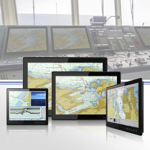 Морской экран - ECDIS Marine Display Series - Winmate Inc. - многофункциональный / навигационная система / для контроля