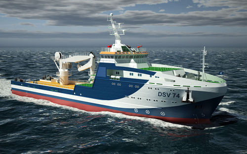 Служебное судно для плавания в открытом море обеспечения дайвинга - DSV 74 - Fassmer