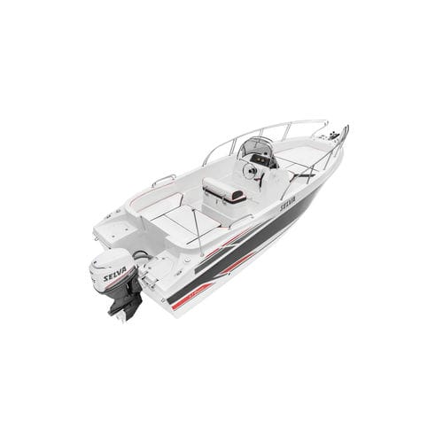 Открытый катер c подвесным мотором - 6.7 ELEGANCE - Selva Marine - Fiberglass - с центральной консолью / из стекловолокна / макс. 8 человек
