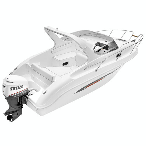 Прогулочный катер с каютой c подвесным мотором - C.7.1 CABIN PLUS - Selva Marine - Fiberglass - открытый / из стекловолокна / макс. 8 человек