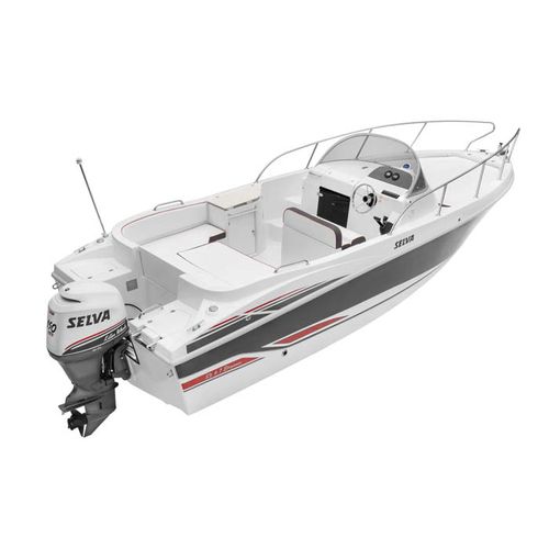 Прогулочный катер c подвесным мотором - SD 6.7 ELEGANCE - Selva Marine - Fiberglass - открытый / из стекловолокна / макс. 7 человек