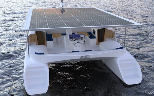 Быстроходный катер катамаран - ELIGHT 40 - NOVA LUXE YACHTS - с внутренним мотором / солнечно-электрический / двухмоторный