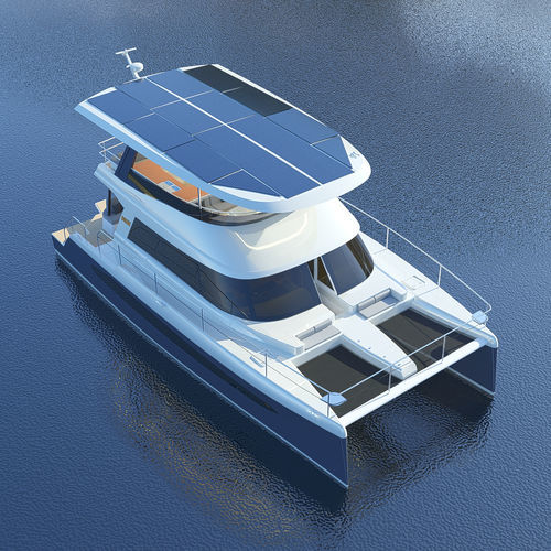 Быстроходный катер катамаран - ELIGHT 44 - NOVA LUXE YACHTS - с внутренним мотором / гибридный дизельно-электрический на солнечной энергии / гибридный дизель-электрический