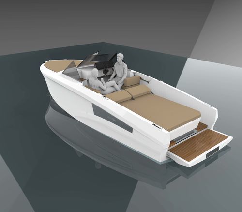Моторная лодка с каютой с внутренним мотором - Ovation 6X - Ganz Boats - c подвесным мотором / горючее / электрическая
