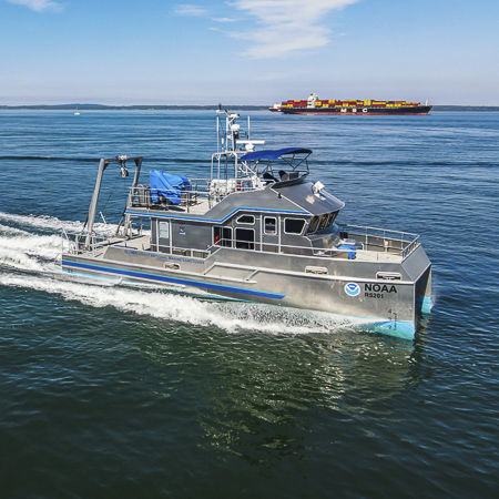 Судно для океанографических исследований профессиональный катер - 50′ - All American Marine - катамаран / с внутренним мотором / из алюминия