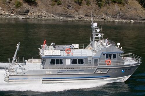 Профессиональный катер научно-исследовательское судно - R/V Fulmar - All American Marine - катамаран / с внутренним мотором / из алюминия