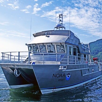 Профессиональный катер катер для дайвинга - R/V AUK - All American Marine - научно-исследовательское судно / катамаран / с внутренним мотором