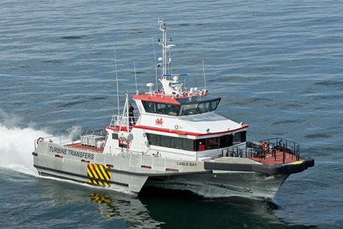 Служебное судно для плавания в открытом море для перевозки персонала - EXPRESS TRI SWATH 27 - Austal USA - для ветряной электростанции