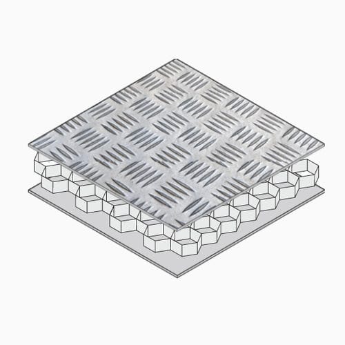 Сэндвич-панель для перегородки на судне - VENTURELITE® 2025 - Ayres Composite Panels - сотовая панель из алюминия / алюминий