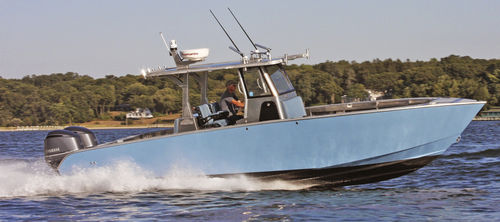 Открытый катер c подвесным мотором - 32 FEARLESS - Metal Shark Aluminum Boats - двухмоторный / с центральной консолью / для досуга