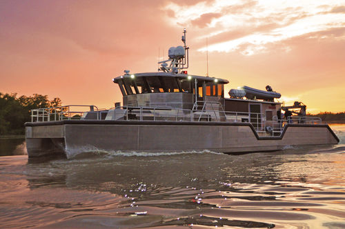 Профессиональный катер катер береговой охраны - 75 ENDURANCE DSV - Metal Shark Aluminum Boats - катамаран / водомет для установки на борту / дизельный
