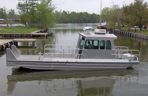 Профессиональный катер рабочая баржа - 3110BV - Scully's Aluminum Boats - c подвесным мотором