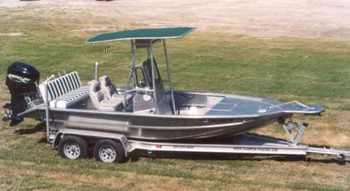 Судно для плавания в закрытых водах c подвесным мотором - 1872V-CC-03 - Scully's Aluminum Boats - с центральной консолью / для спортивной рыбалки / из алюминия