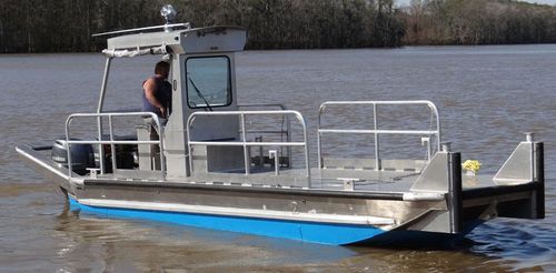 Профессиональный катер рабочая баржа - 2484BV - Scully's Aluminum Boats - c подвесным мотором / из алюминия