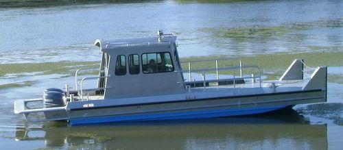 Профессиональный катер рабочая баржа - 3010BV - Scully's Aluminum Boats - c подвесным мотором / из алюминия