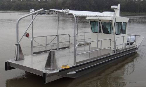 Профессиональный катер рабочая баржа - 3010BF - Scully's Aluminum Boats - c подвесным мотором / из алюминия