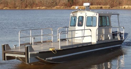 Профессиональный катер рабочая баржа - 3410BV - Scully's Aluminum Boats - c подвесным мотором / из алюминия