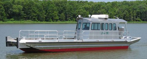 Профессиональный катер рабочая баржа - 4013BV - Scully's Aluminum Boats - с внутренним мотором / из алюминия