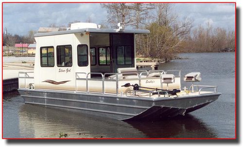 Барка с внутренним мотором - 26 Cabin Barge - Scully's Aluminum Boats - из алюминия