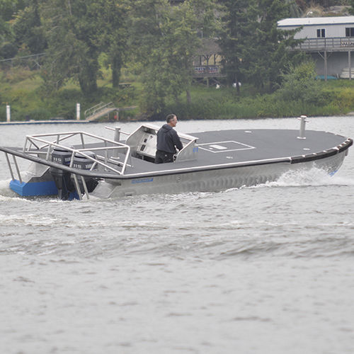 Профессиональный катер швартовый катер - V BARGE 25' - Workskiff Inc - c подвесным мотором / из алюминия