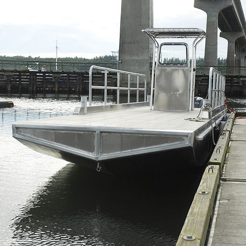 Профессиональный катер рабочая баржа - V BARGE 30' - Workskiff Inc - c подвесным мотором / из алюминия
