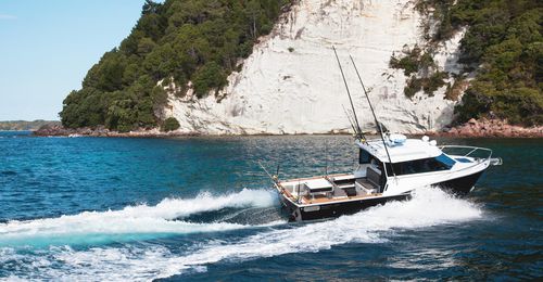 Прогулочный катер с каютой с внутренним мотором - CUSTOM 850 - Dickey Boats Limited - с закрытым кокпитом / для спортивной рыбалки