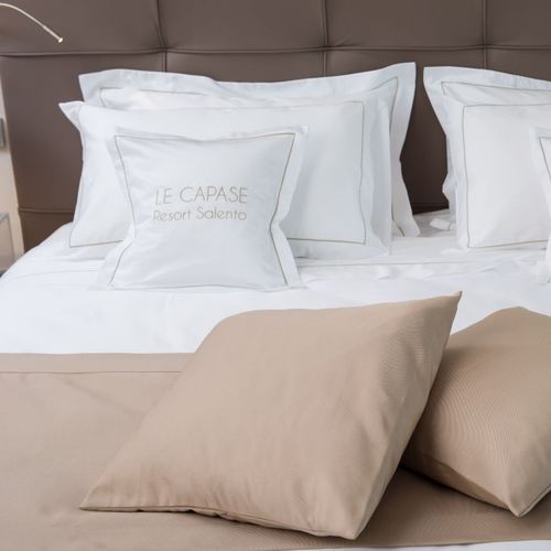 Постельное белье на заказ - Plain Cotton Sateen - White colour - Capitani Luxury on Board