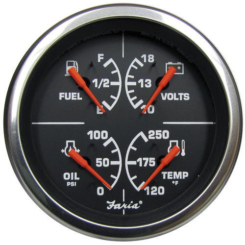 Индикатор для катера - GF0035 - Beede Electrical Instrument - уровень / амперметр постоянного тока / давления масла