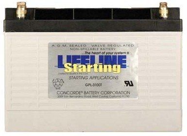 Морская аккумулятор - GPL-3100T - Lifeline Batteries - 12 В / свинцовая / AGM