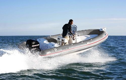 Надувная лодка c подвесным мотором - Expo - Silver marine - полужесткая / с центральной консолью / для рыбной ловли