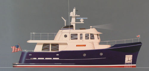Оффшорная моторная яхта - 50 - Kanter Yachts - с рулевой рубкой / корпус водоизмещающего типа