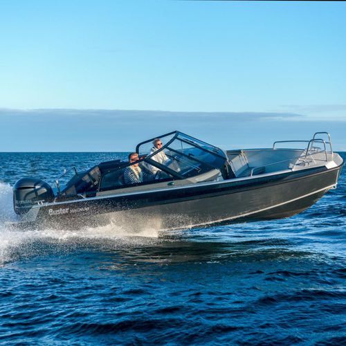 Небольшой катер c подвесным мотором - MAGNUM - FISKARS Inha Works., Buster Boats - с двойной консолью / боурайдер / из алюминия