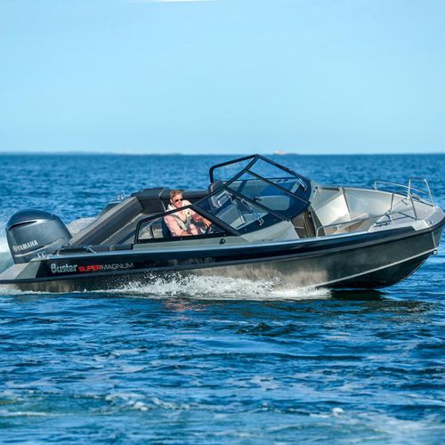 Небольшой катер c подвесным мотором - SUPERMAGNUM - FISKARS Inha Works., Buster Boats - с двойной консолью / боурайдер / из алюминия