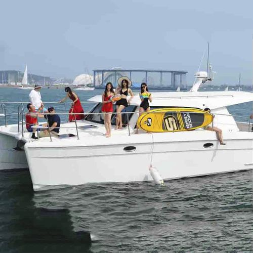 Быстроходный катер катамаран - 38ft catamaran boat - Qingdao Lian Ya Boat Co.,Ltd. - c подвесным мотором