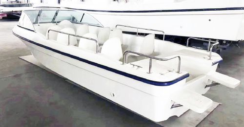 Рыболовно-прогулочный катер c подвесным мотором - FRP20F double hull - Qingdao Lian Ya Boat Co.,Ltd. - открытый / для спортивной рыбалки / из стекловолокна