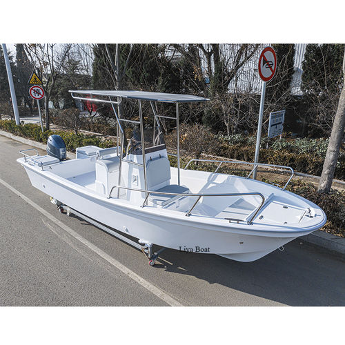 Открытый катер c подвесным мотором - SW580 - Qingdao Lian Ya Boat Co.,Ltd. - с центральной консолью / для спортивной рыбалки / из стекловолокна