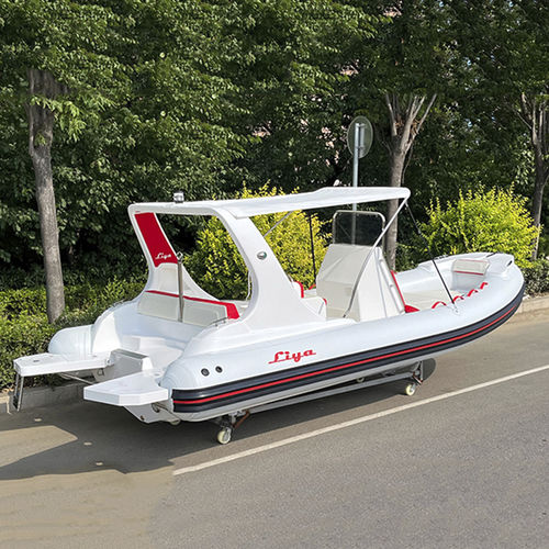 Надувная лодка c подвесным мотором - HYP580-S - Qingdao Lian Ya Boat Co.,Ltd. - горючее / полужесткая / с центральной консолью
