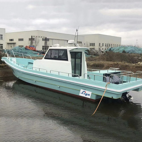 Рыболовно-прогулочный катер c подвесным мотором - FRP43F - Qingdao Lian Ya Boat Co.,Ltd. - открытый / универсальный / рыболовно-прогулочный