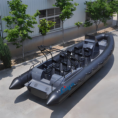 Надувная лодка c подвесным мотором - RIB830 - Qingdao Lian Ya Boat Co.,Ltd. - горючее / двухмоторная / RIB
