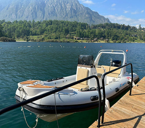 Надувная лодка c подвесным мотором - HYP620 - Qingdao Lian Ya Boat Co.,Ltd. - дизельная / полужесткая / открытая