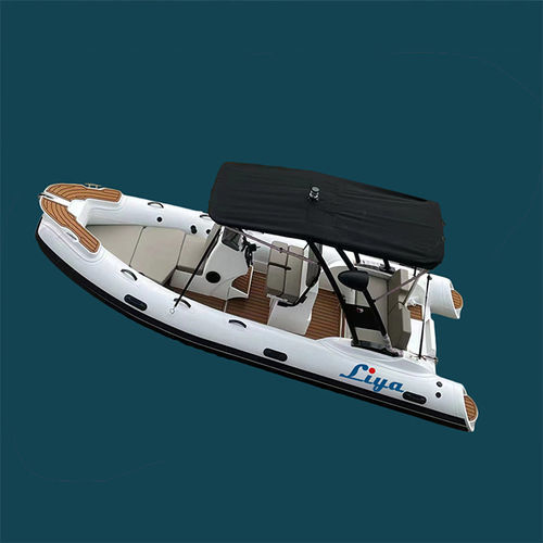 Надувная лодка c подвесным мотором - HYP520 - Qingdao Lian Ya Boat Co.,Ltd. - горючее / полужесткая / с центральной консолью