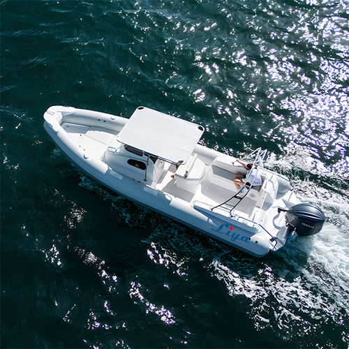 Надувная лодка c подвесным мотором - HYP830 - Qingdao Lian Ya Boat Co.,Ltd. - горючее / двухмоторная / полужесткая