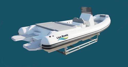 Надувная лодка c подвесным мотором - HYP750 - Qingdao Lian Ya Boat Co.,Ltd. - полужесткая / открытая / с центральной консолью