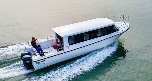 Профессиональный катер пассажирское судно - Qingdao Lian Ya Boat Co.,Ltd. - дизельный / c подвесным мотором / из стеклопластика
